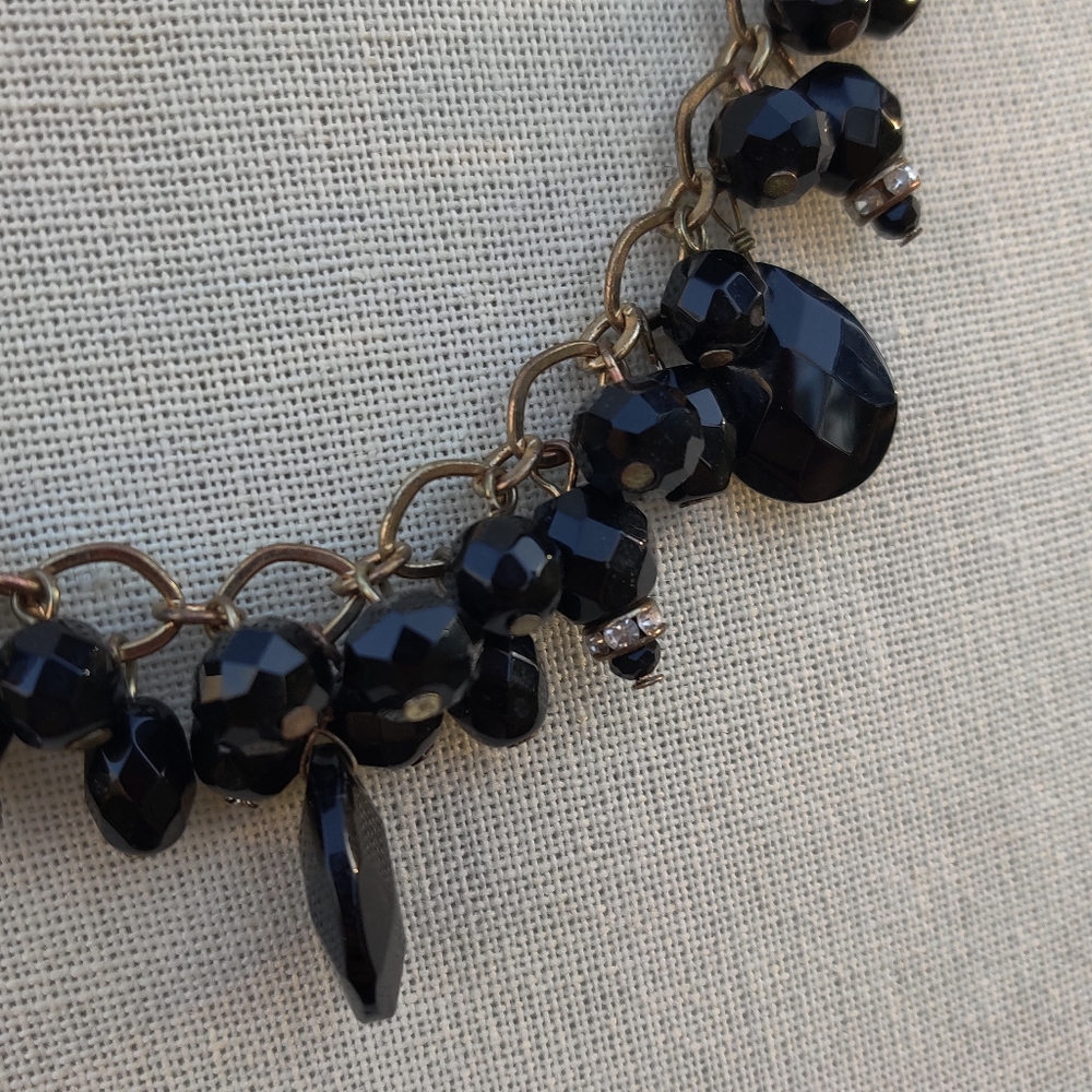 Designer black crystal Cha Cha necklace - Picture 4 of 4